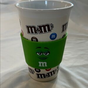 M&M'S White Mug with Green Sleeve
